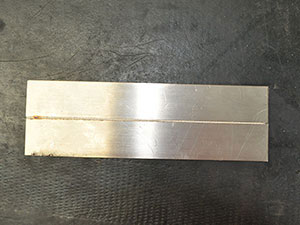 Muestras de soldadura láser